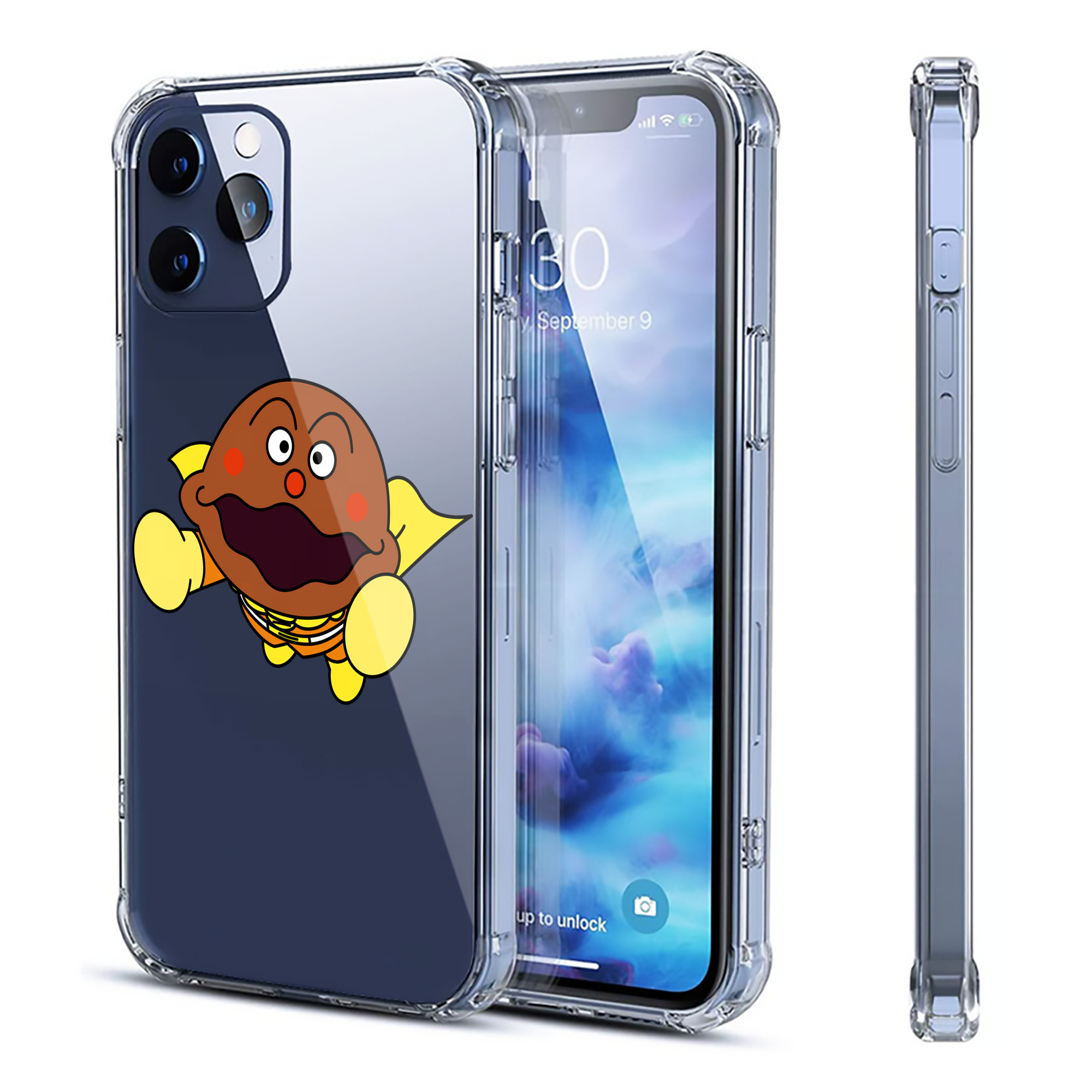 （画像用） アンパンマン Anpanman 【iPhone 12シリーズ対応】透明スマホケース（クリアソフトケース）